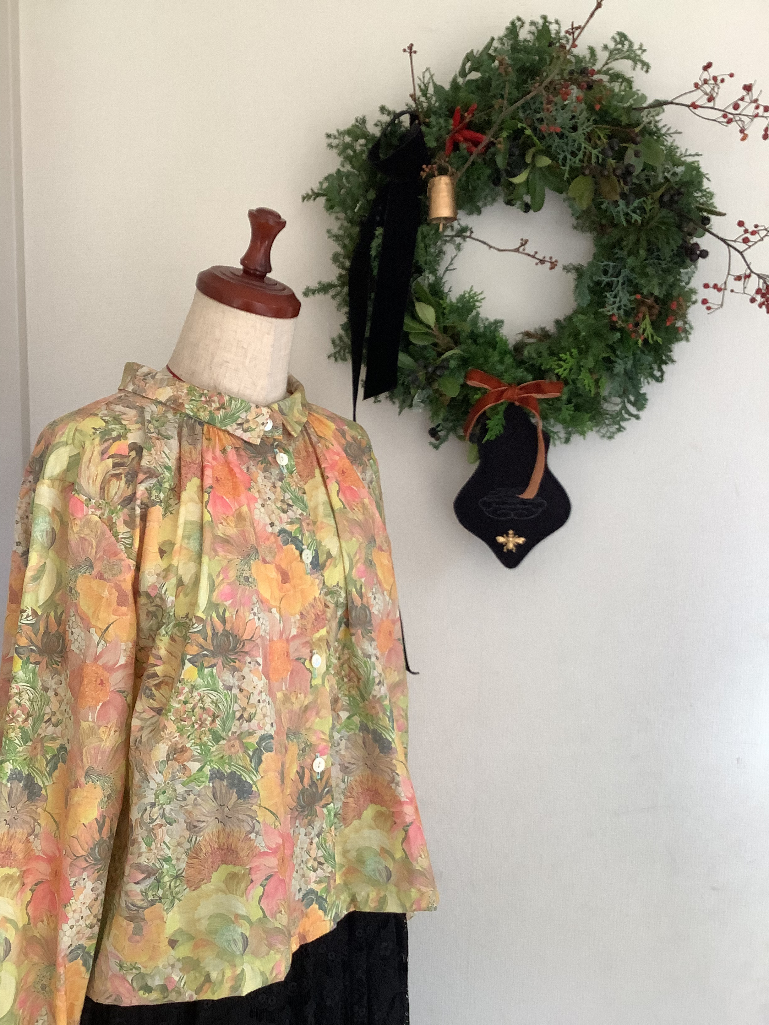 《受注製作》リバティ★選べる★オフカラーシャツ