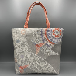 着物 帯 帯締め ハンドメイド トートバッグ リメイク 金 桜