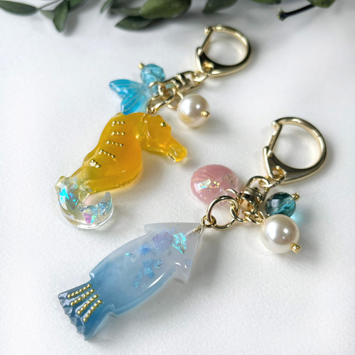 レジンの海の生き物キーホルダー その他アクセサリー soupir 通販