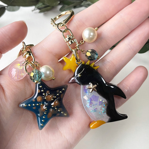 レジンの海の生き物キーホルダー その他アクセサリー soupir 通販