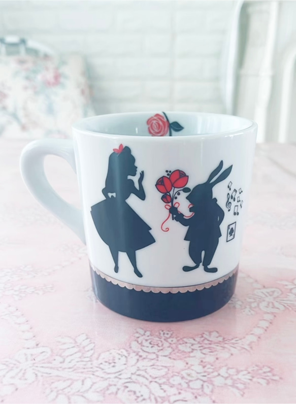 ポーセラーツ】不思議の国のアリス♡マグカップ マグカップ time for