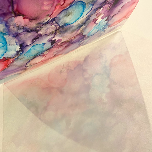 No.93 アルコールインクアート 原画 ラミネート A4サイズ 絵画 森の