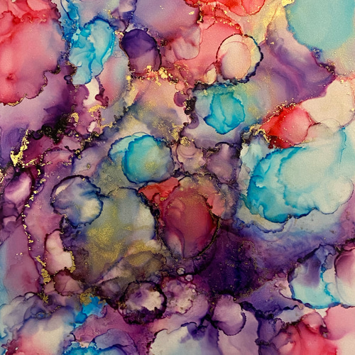 No.93 アルコールインクアート 原画 ラミネート A4サイズ 絵画 森の