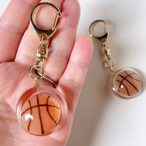 バスケットボール レジンキーホルダー チャーム キーホルダー