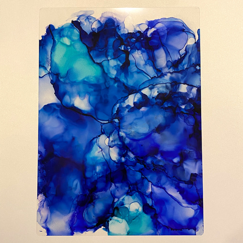 No.94 アルコールインクアート 原画 ラミネート A4サイズ 絵画 森の