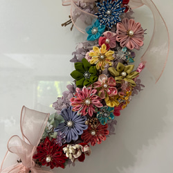 つまみ細工さくらのリース 生地 miyasiro4811 通販 19432433｜Creema