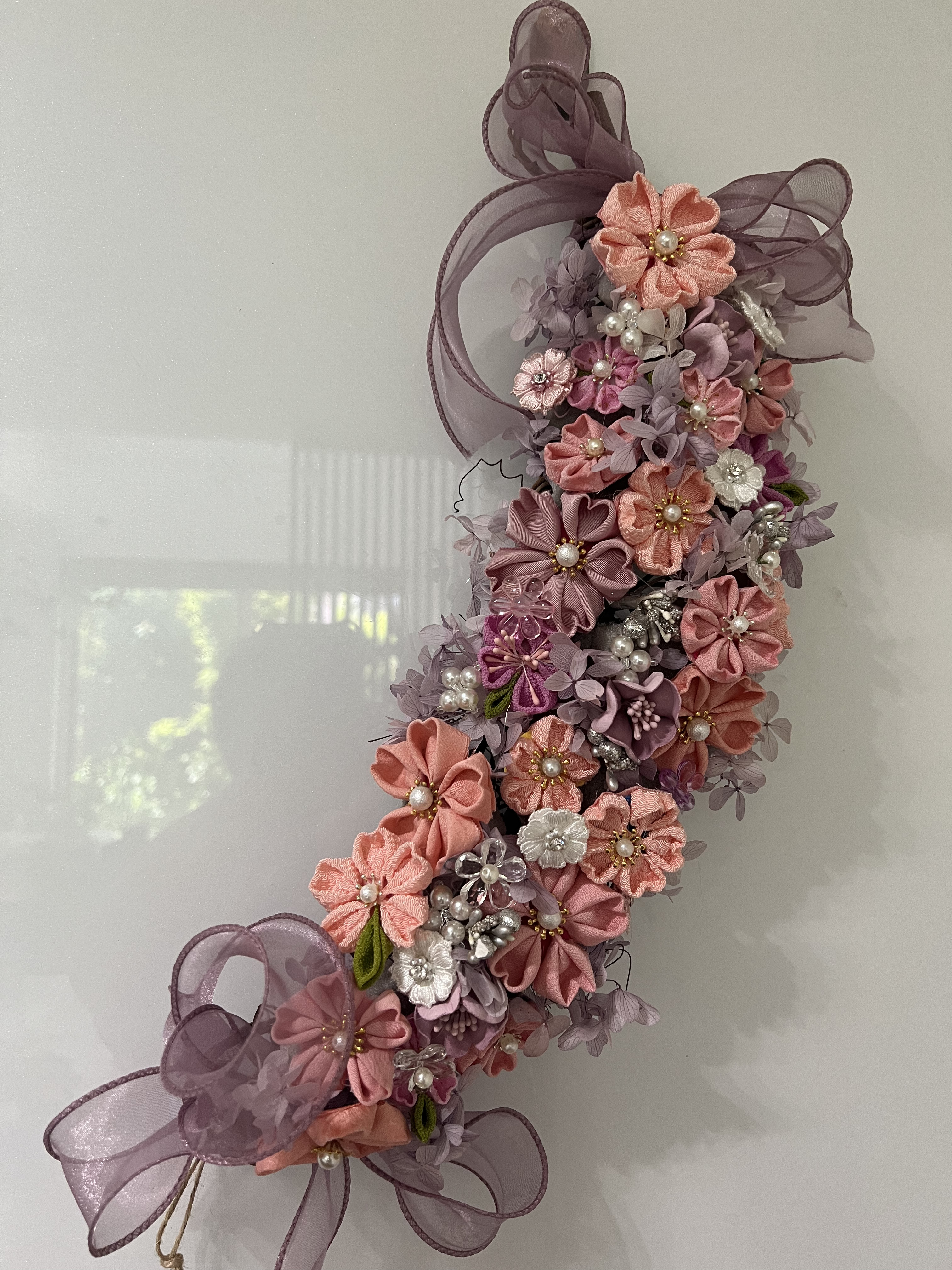 つまみ細工さくらのリース