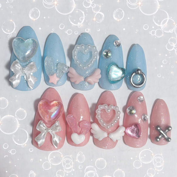 平成女児　地雷系　量産型　ゆめかわ　痛ネイル　ネイルチップ　推し 地雷系ネイルチップ 量産型ネイルチップ 平成女児 地雷系 ネイル