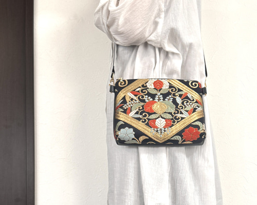 hiro 帯リメイクバッグ ショルダーバッグ　4個 Make a one-shoulder bag using an obi. Kimono DIY Shoulder Bag