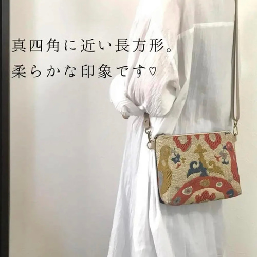 帯ショルダー＊スマホ＋αsize(桐・笹ブラック)♦︎スマホ