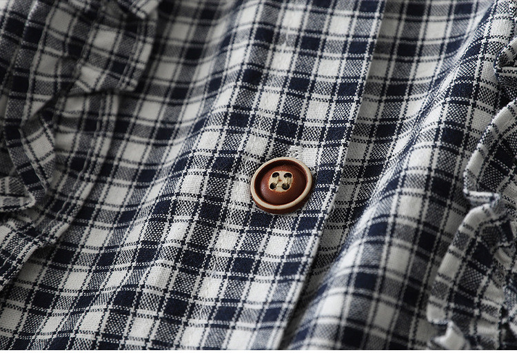 フレンチネックパネルドールカラールーズ綿半袖 25115