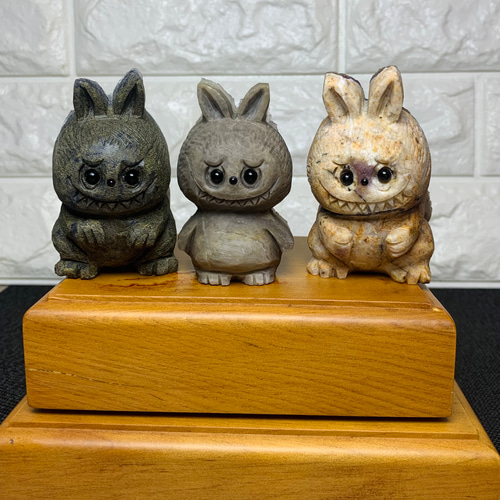ラブブ 天然水晶彫刻貴州蛍石は珍しくて可愛いラブブ# その他置物 Like
