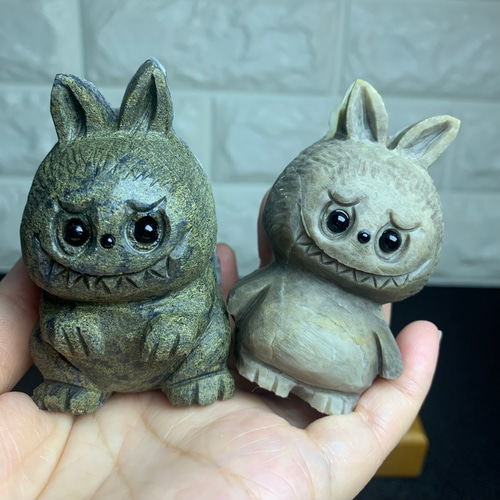 ラブブ 天然水晶彫刻貴州蛍石は珍しくて可愛いラブブ# その他