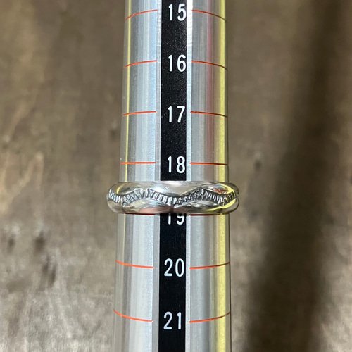 silver950 スタンプワーク シルバー リング 指輪 19号 # インディアン