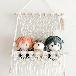♔壁を彩る ぬいぐるみのためのマクラメハンモック その他インテリア