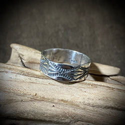 silver950 スタンプワーク シルバー バングル ブレスレット