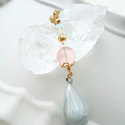 Pierce charm】ピアスチャーム チャーム 淡水パール 水晶 ピアス