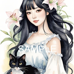 猫(新浮世絵画)A4 №s-867 絵画 shizennokaze 通販 15677405