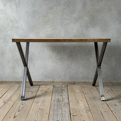 無垢材アンティークダイニングテーブル X字型脚 ダイニングテーブル 食卓 一枚板風 開梱設置配送 幅140cm 150cm