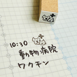 【動物病院】スケジュールはんこ＊10㎜角＊ラバースタンプ＊R1060 1枚目の画像