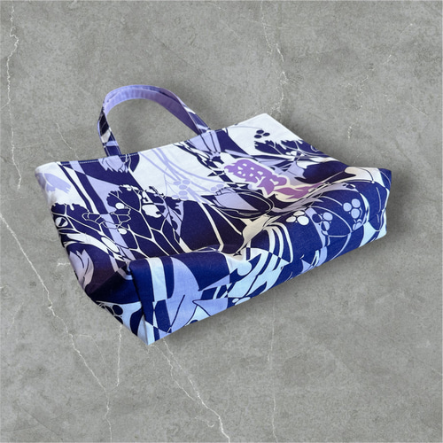 朝乃山 反物 トートバッグ 紫 チューリップ パープル 相撲 力士 トート