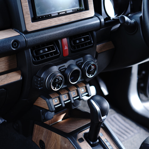 ジムニー JB64 JB74 リアルウッド ウォールナットシール シフトパネル