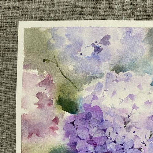 アジサイ　水彩画　原画 水彩画原画 あじさい・鎌倉明月院 ＃511 | syoumei ｜インテリア