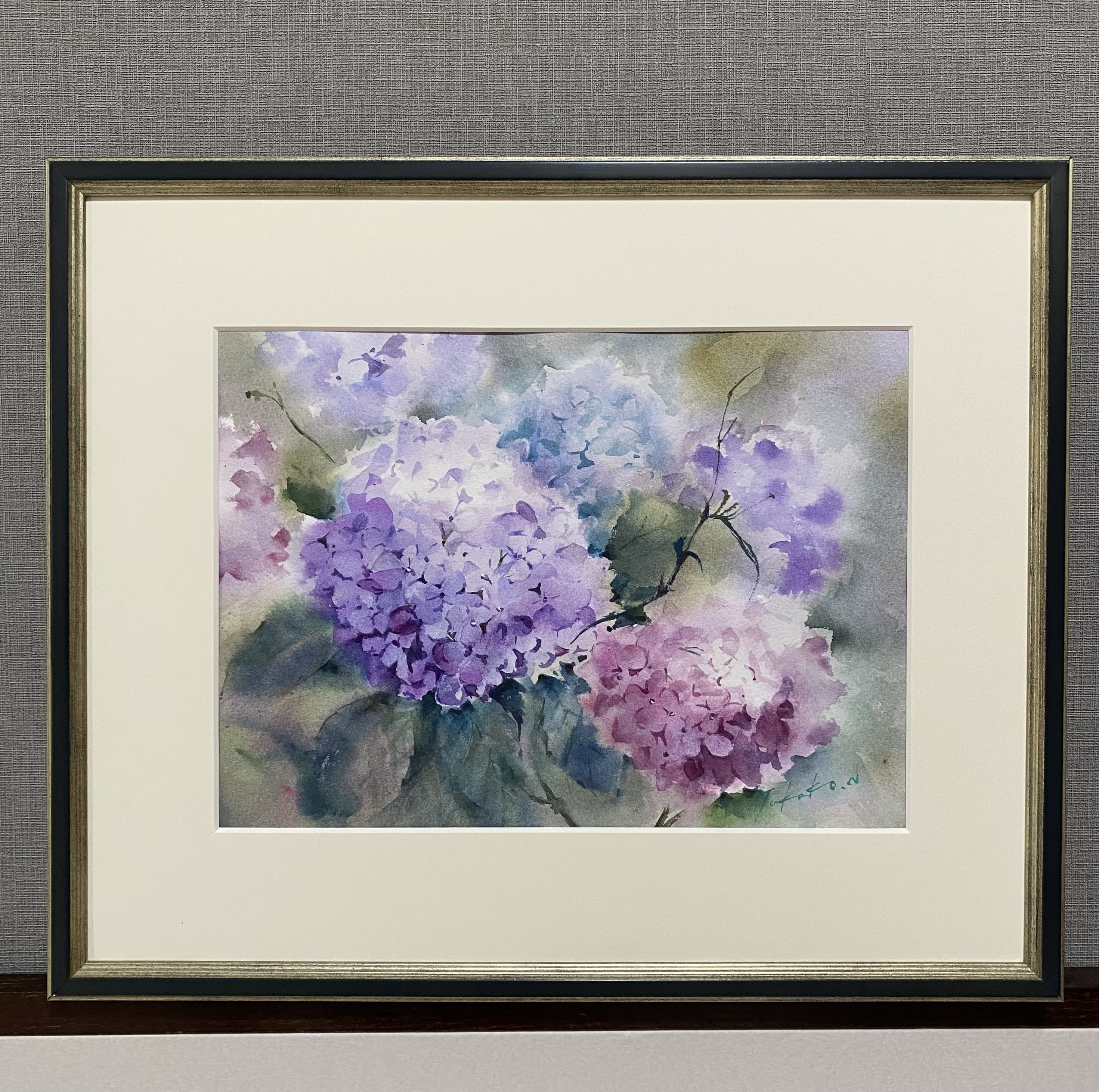 アジサイ　水彩画　原画