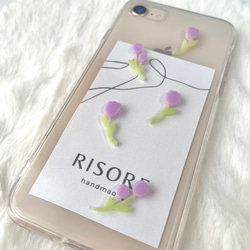 チューリップのスマホケース（全体）【iPhone全機種対応】レジン iPhone16 iPhone15 クリアケース 9枚目の画像