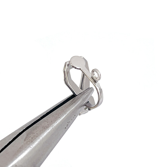 ess15-2 [10個] 帶環！總長約12毫米 夾式耳環配件 第6張的照片