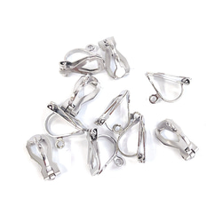 ess15-2 [10個] 帶環！總長約12毫米 夾式耳環配件 第2張的照片