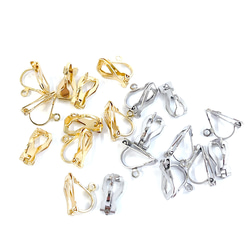 ess15-2 [10個] 帶環！總長約12毫米 夾式耳環配件 第7張的照片