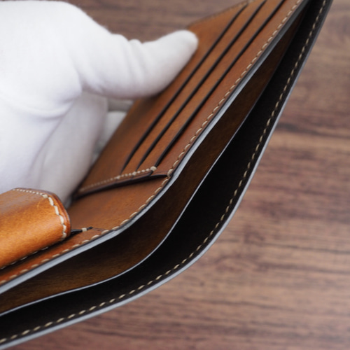 総手縫い│イタリアンレザーマルゴー│2つ折財布│フィエーノ