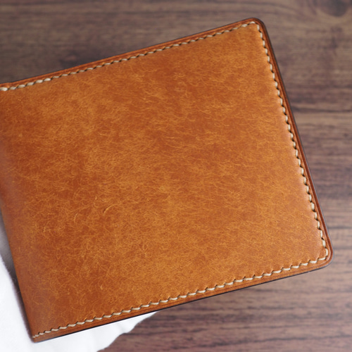 新品【総手縫い・本革】マルゴーレザー使用　レザーウォレット　オールハンドステッチ 総手縫い│イタリアンレザーマルゴー│2つ折財布│フィエーノ