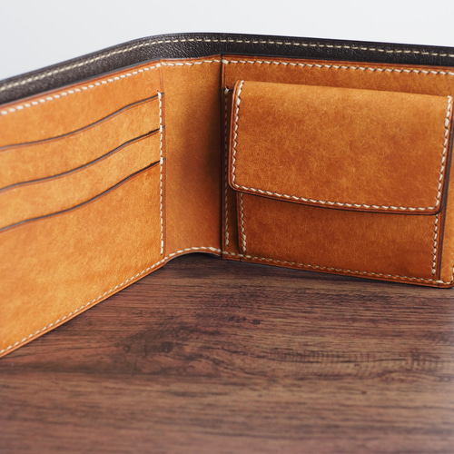 総手縫い│イタリアンレザーマルゴー│2つ折財布│フィエーノ