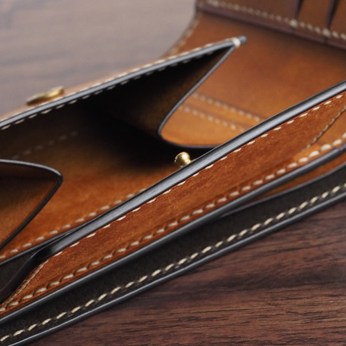 総手縫い│イタリアンレザーマルゴー│2つ折財布│フィエーノ