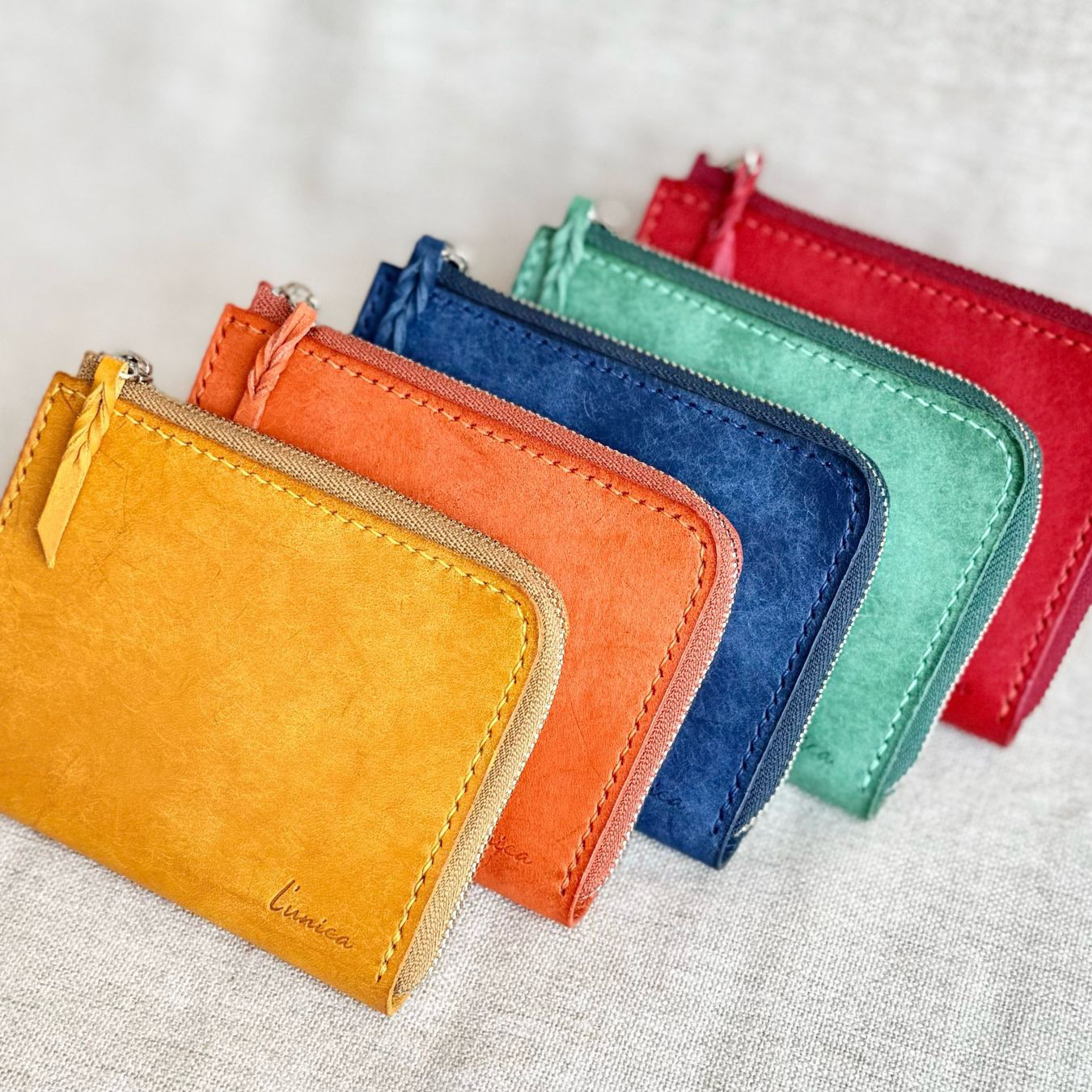L字ファスナーミニウォレット ｜ L’unica 本革ミニウォレット