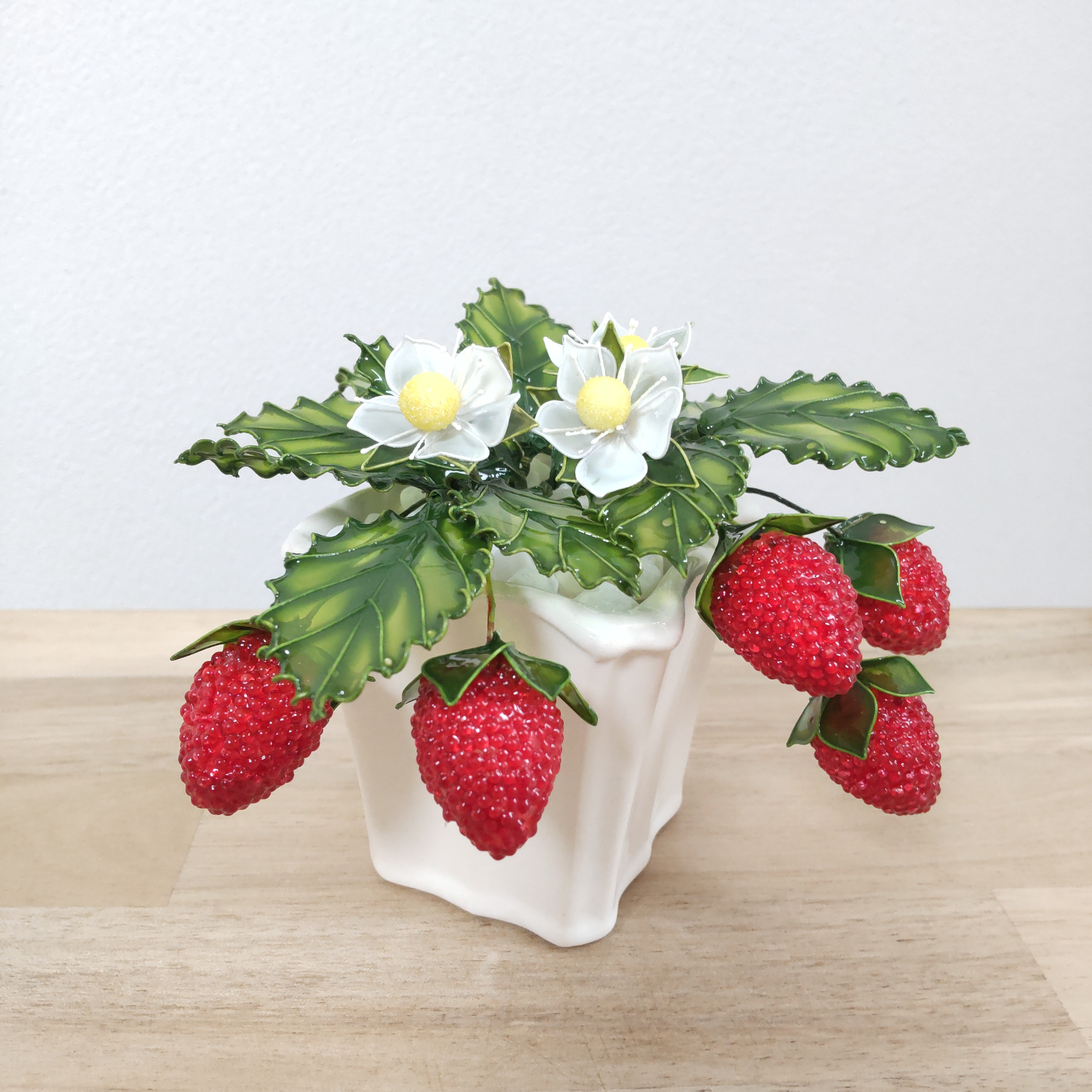 アメリカンフラワー　いちご4点おまとめ品 いちご♡イチゴ♡苺♡ディップアート♡アメリカンフラワー