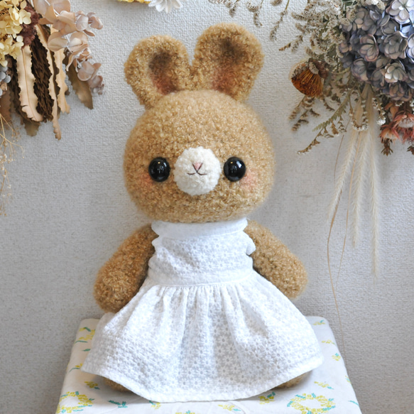 【まき様オーダー品】着せ替えできる♡大きなふわふわうさちゃん 1枚目の画像