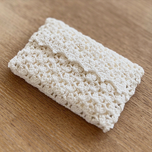 レース編みのポケットティッシュカバー その他ケース 羊毛工房faye's