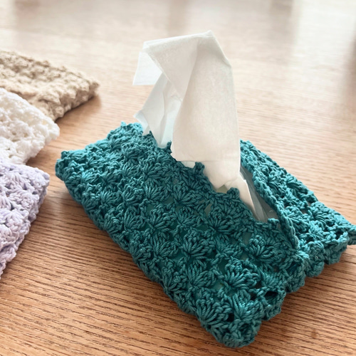 レース編みのポケットティッシュカバー その他ケース 羊毛工房faye's
