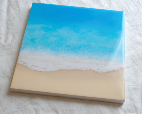 原画】【R250505】S3 海アート レジンアート インテリア アート 絵画