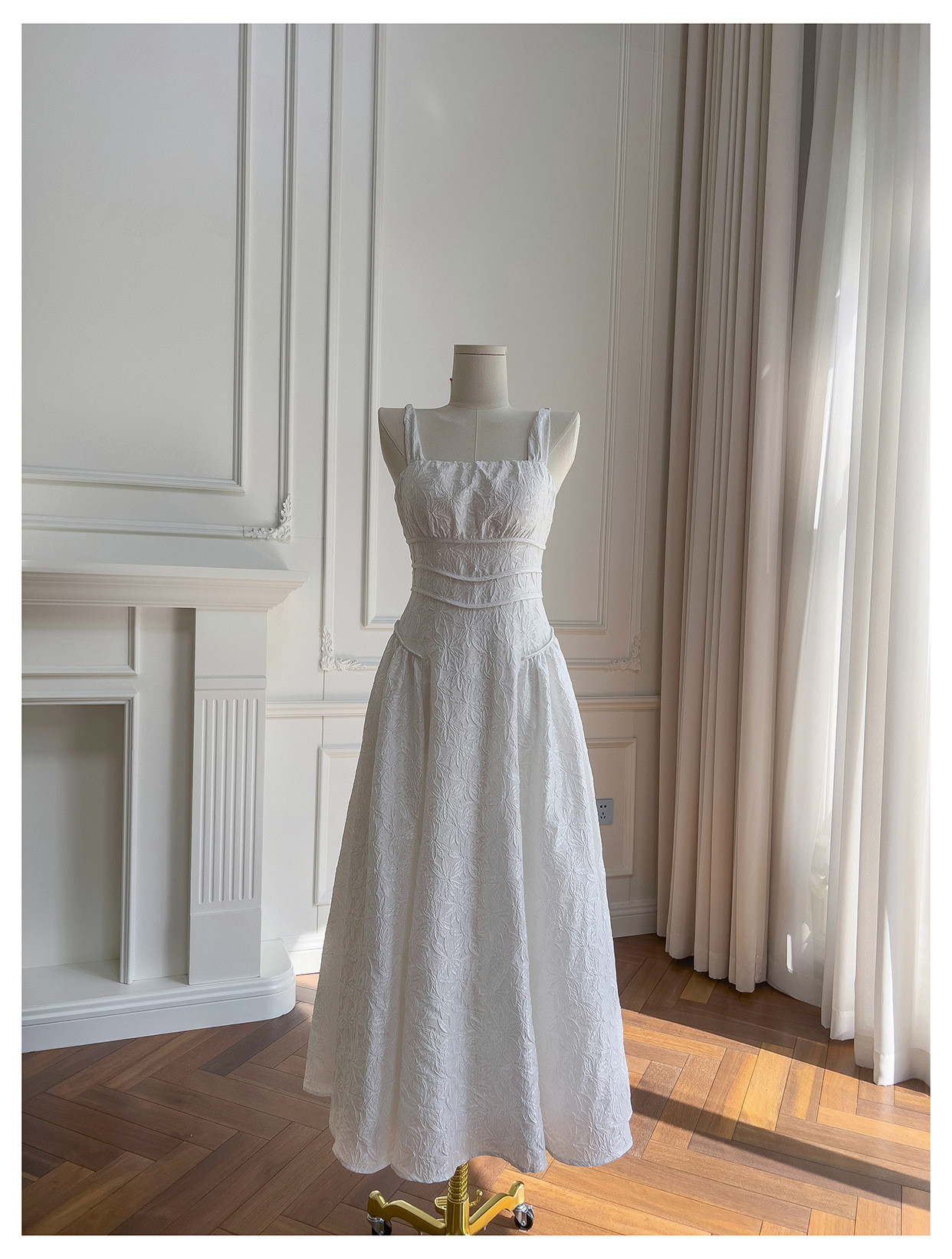 ドレス パーティー ウェディング ワンピース ロング プリンセス 白 痩せる 上品 優雅 韓国風 結婚式 お呼ばれ