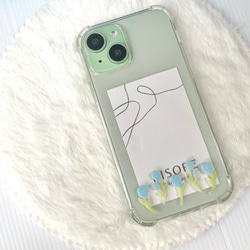 チューリップのスマホケース（した）【iPhone全機種対応】レジン iPhone16 iPhone15 クリアケース 8枚目の画像