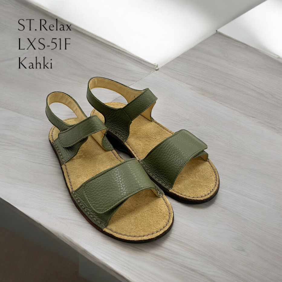 新商品！レディースコンフォートストラップサンダル LXS-51F.／St.Relax／カーキ／KAK
