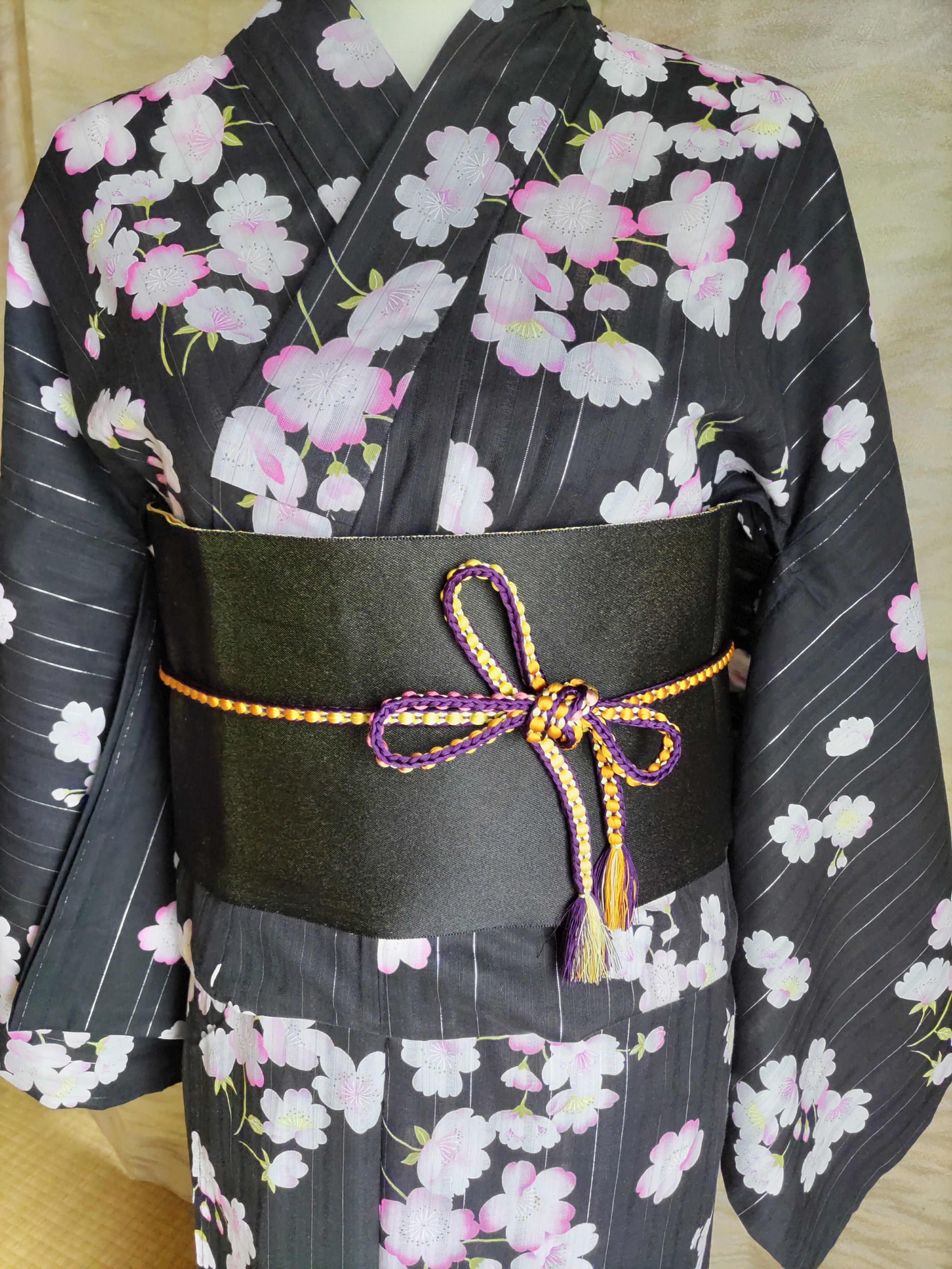 組紐　ぼかし水玉　帯締め　ベルト　アクセサリー