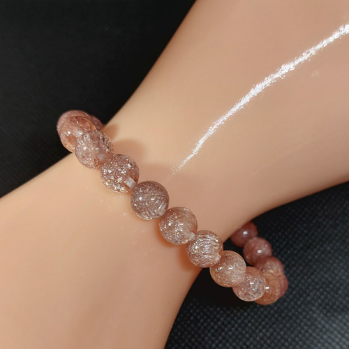 天然石♡花火スーパーセブン♡新品未使用♡ブレスレット ニードルヘマタイト 花火セブン ブラックスーパーセブン