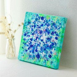 【原画】紫陽花 　約227×227×20mm（SSMサイズ）キャンバス　送料無料　紫陽花2025 2枚目の画像