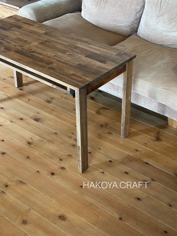木製　ハンドメイド　オーダー　折りたたみテーブル　ワトコオイル 国産杉無垢 そら豆テーブル（折りたたみ） 直径60cm ワトコオイル