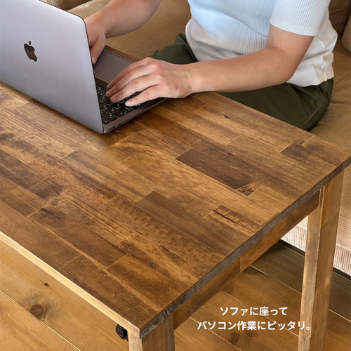 移動可能ハイテーブル　天然木　ナチュラルカラー 新作】113.天然木折りたたみハイテーブル 机/リビングテーブル